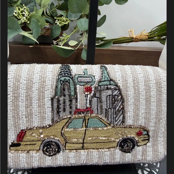 Taxi Beaded Shoulder Bag – Handmade India – NWOT - Picture 2 of 6